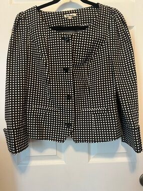 Taikonhu Anthropologie Black & White Polka Dot Women's blazer